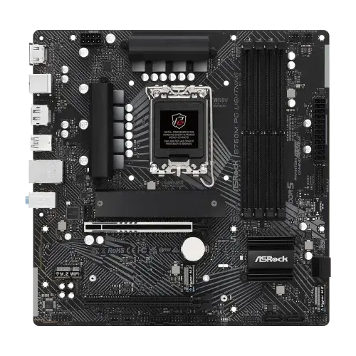 ASRock B760M PG Lightning DDR5 14th, 13th and 12th Gen Micro ATX Motherboard
