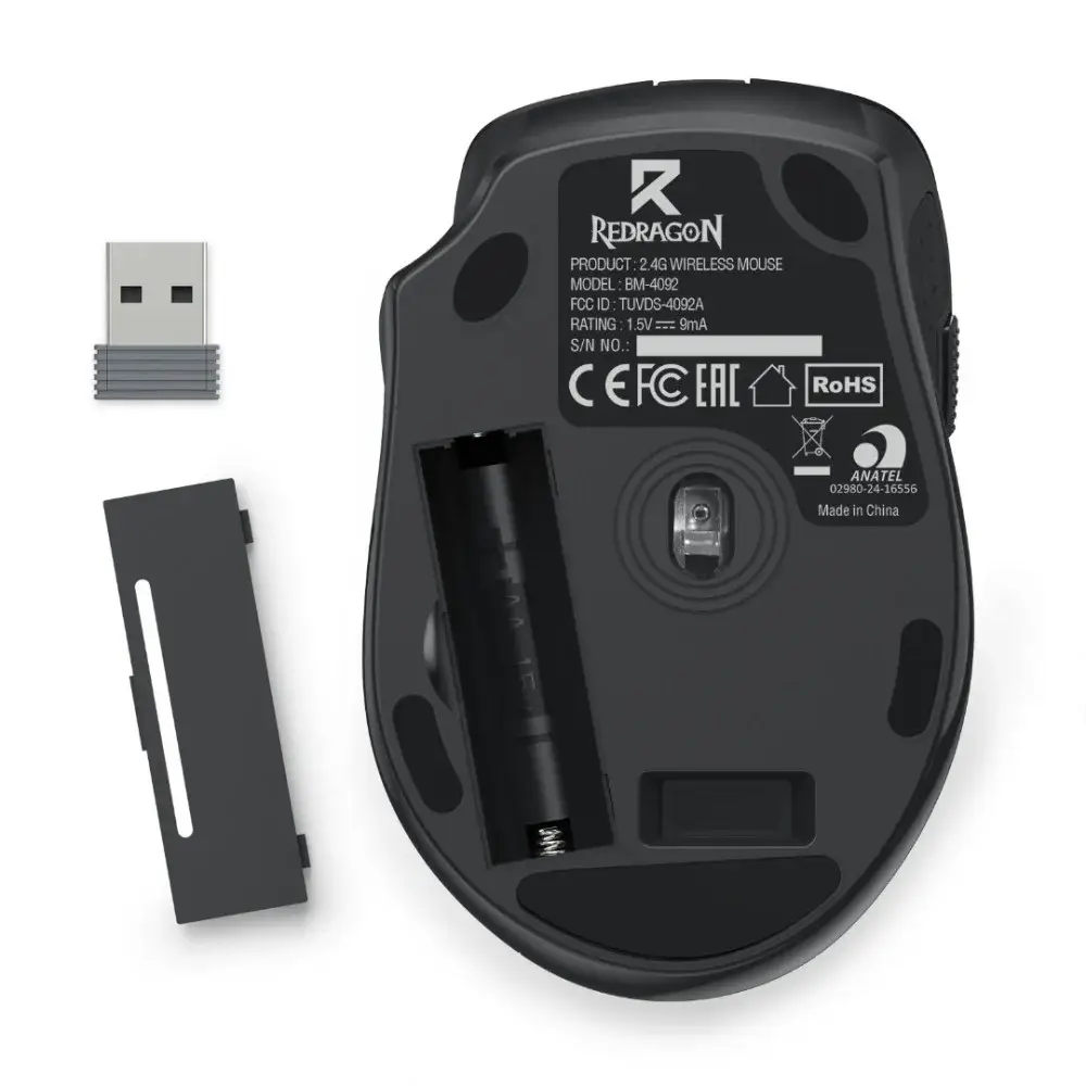 Redragon BM-4092 black wireless mouse