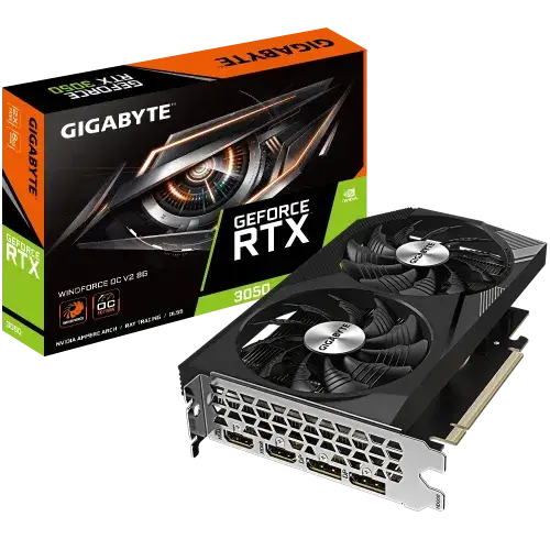 GIGABYTE GeForce RTX 3050 WINDFORCE OC V2 8GB GDDR6 Graphics Card